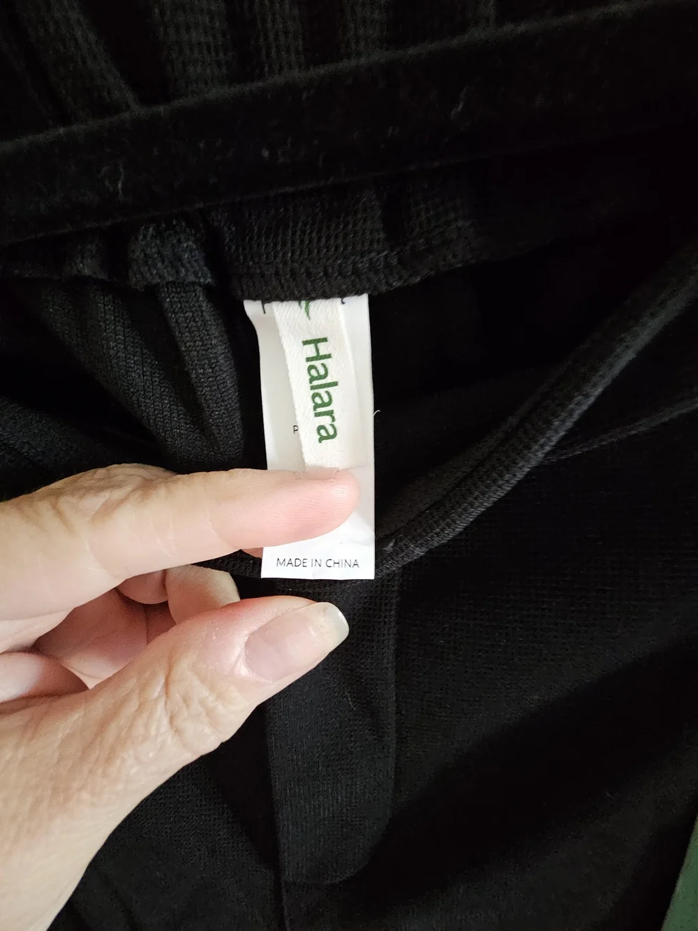 NWT HALARA Petite XL Black Wide Leg Trousers with Elastic Back